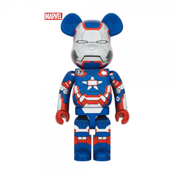 BE@RBRICK BEARBRICK 1000%庫柏力克熊 IRON PATRIOT 愛國者鋼鐵人